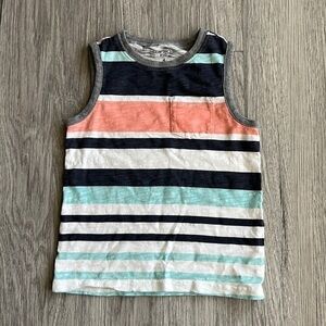 Carters Striped Tank Top With Pocket Size 4
